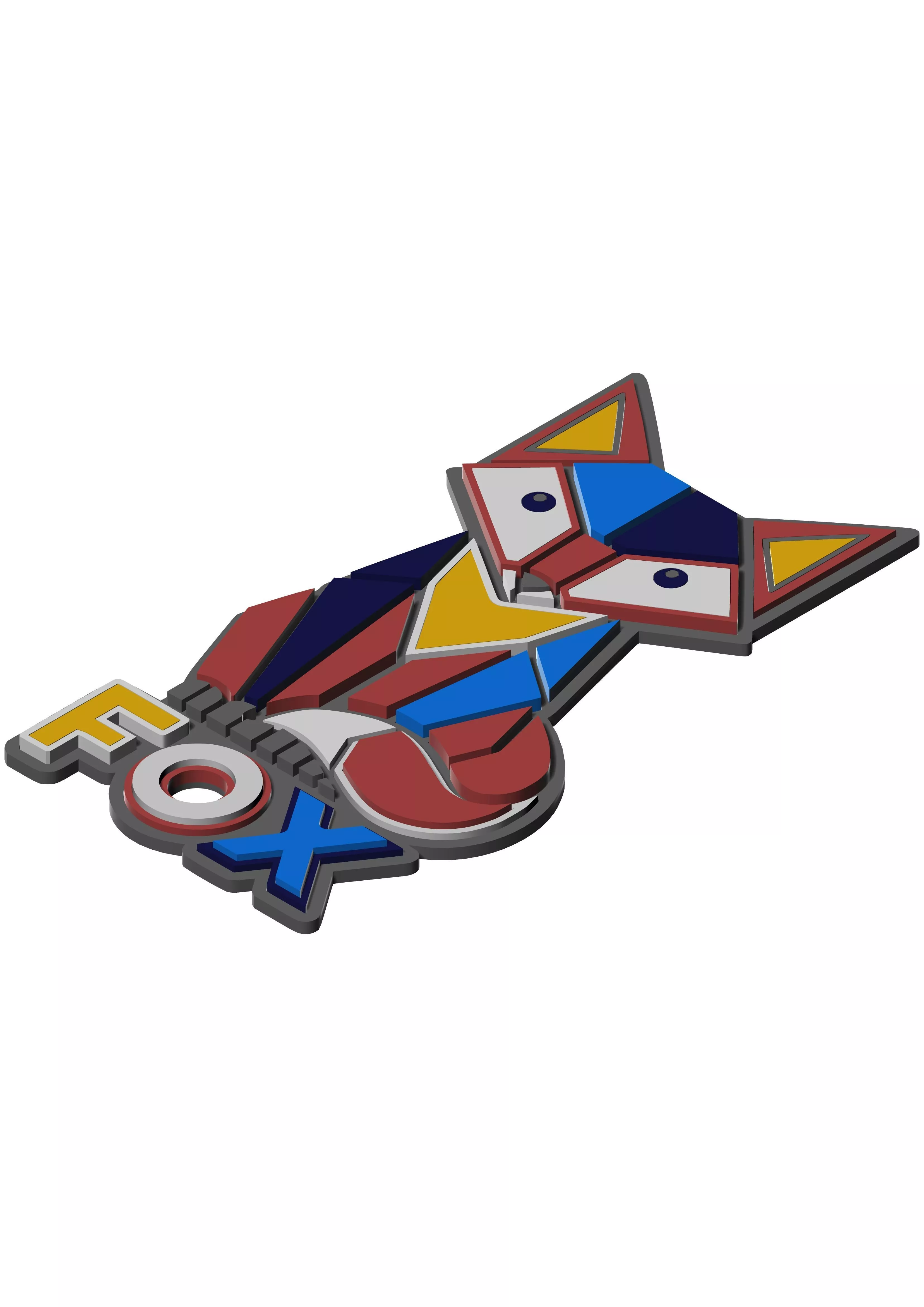 Designer Fox Logo No AMS Multi Color Print Fuchs 3D print model