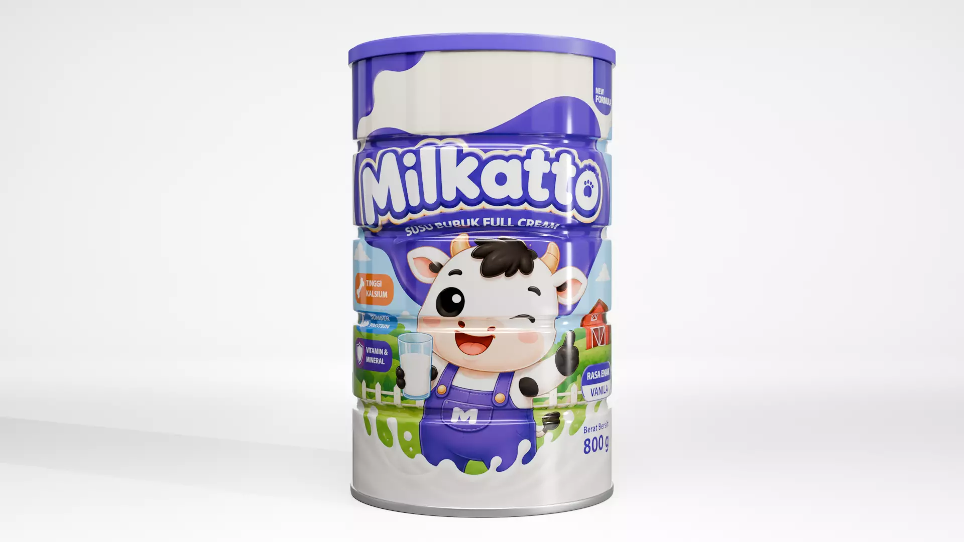 Milkatto canned milk 3D model