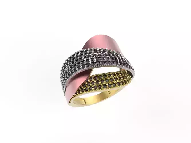 3 Part Ring with Stone