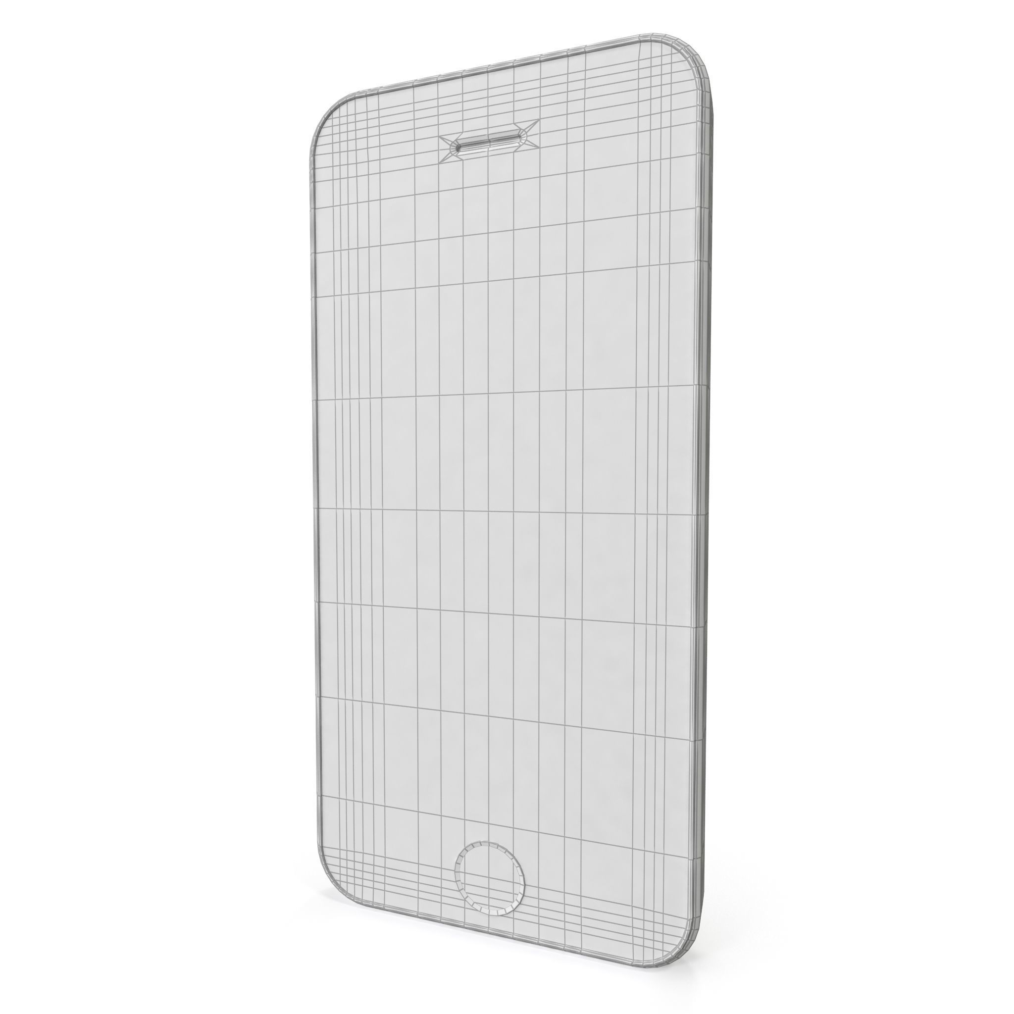 Apple iPhone 5s Space Gray Low-poly 3D model_11