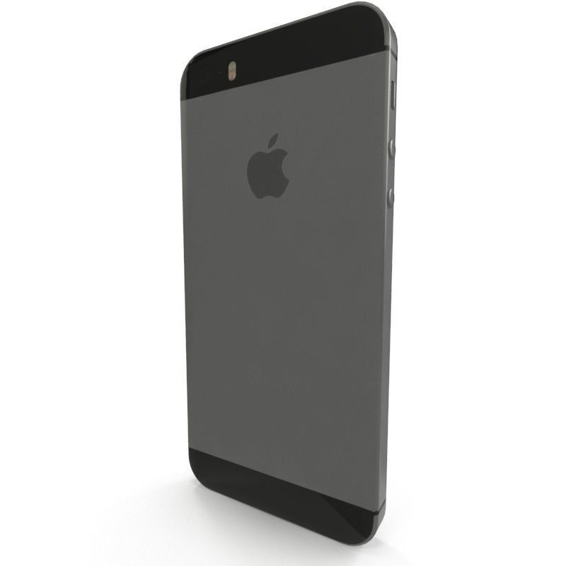 Apple iPhone 5s Space Gray Low-poly 3D model_2