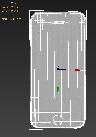 Apple iPhone 5s Space Gray Low-poly 3D model_7