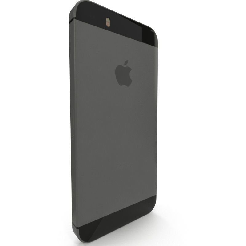 Apple iPhone 5s Space Gray Low-poly 3D model_1