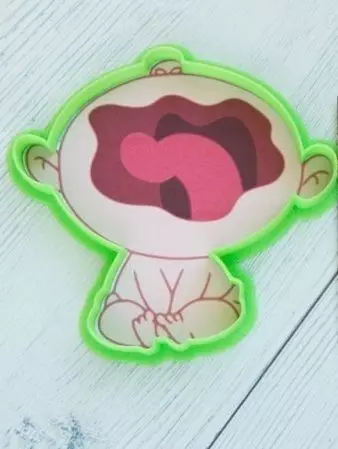 Crying baby cookie cutter for professional Free 3D print model