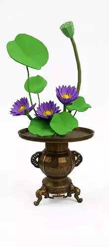 Chinese Lotus Floral Arrangement