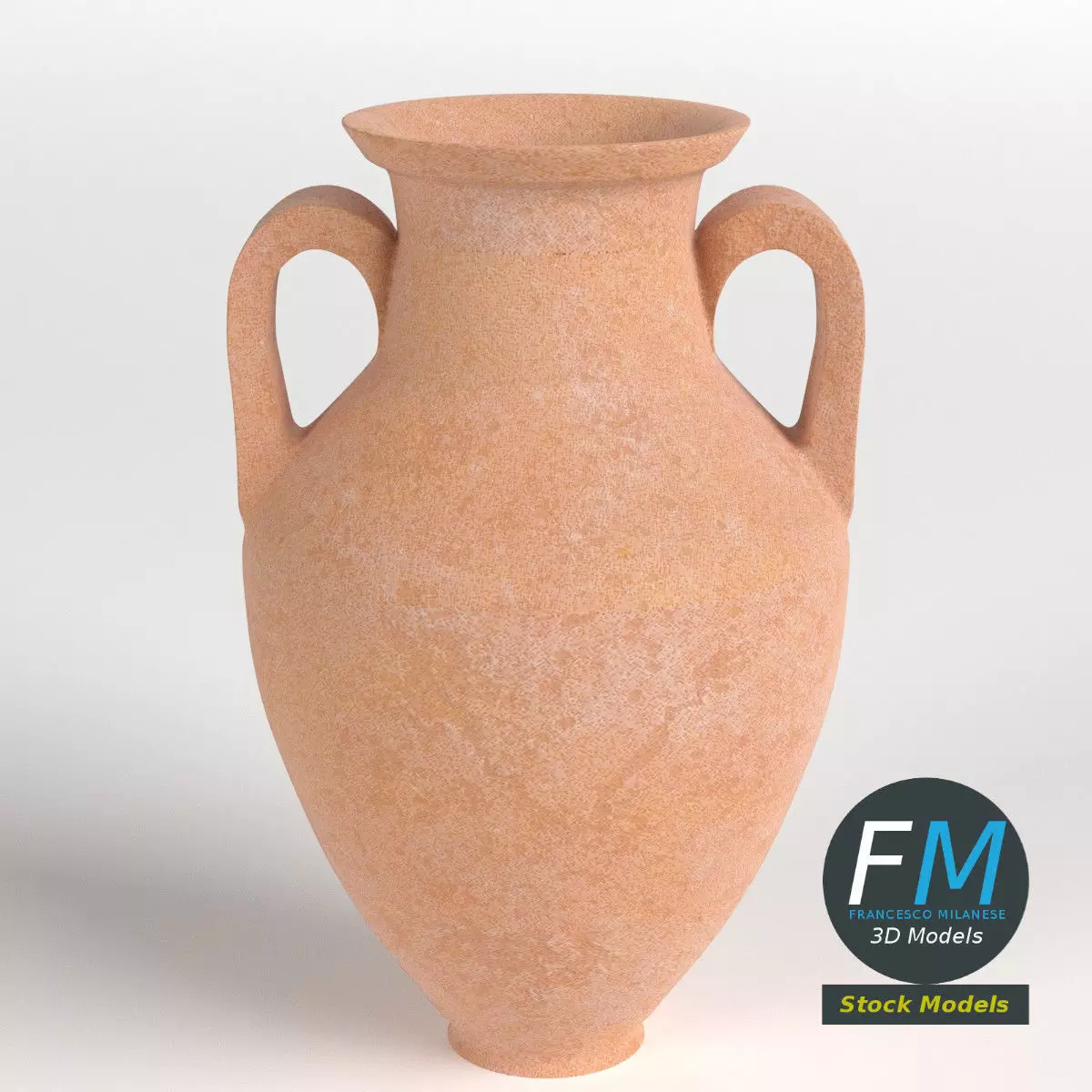 Amphora Jar Vase 3D model_0