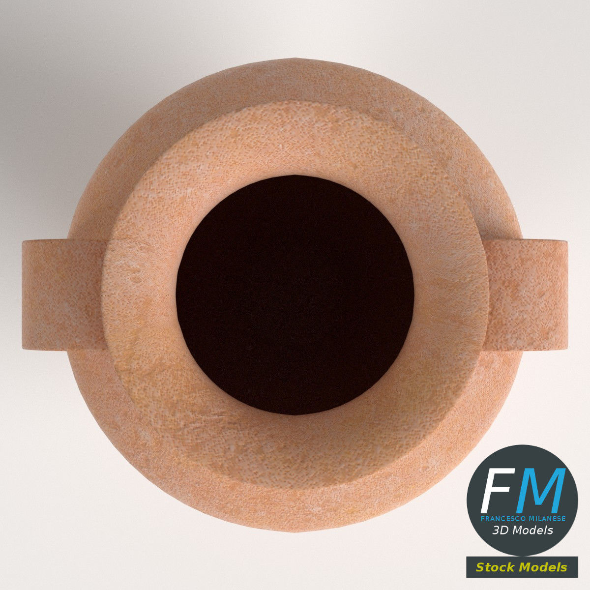 Amphora Jar Vase 3D model_6