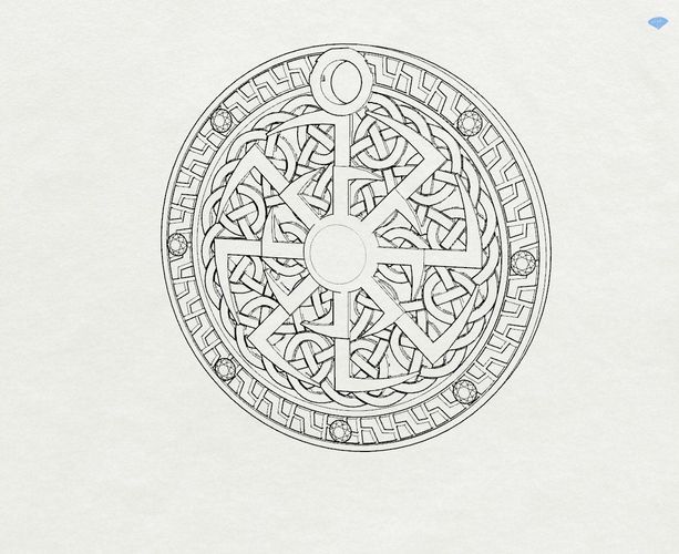 3D model to print double-sided pendant 3D print model