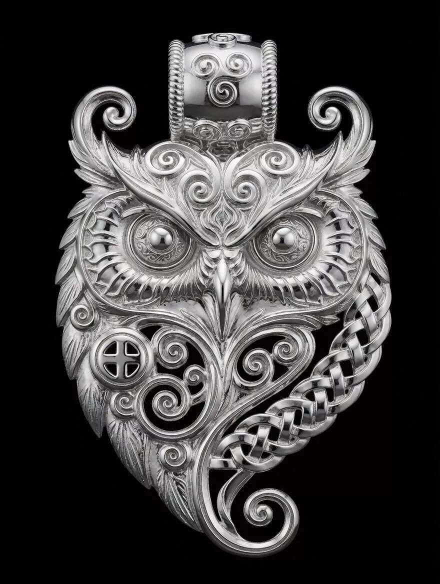 Celtic Owl Pendant 3D print model