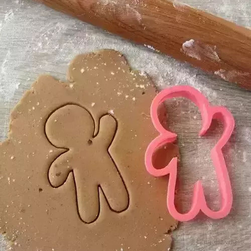 Gingerbread man hands up and down cookie cutter for professional