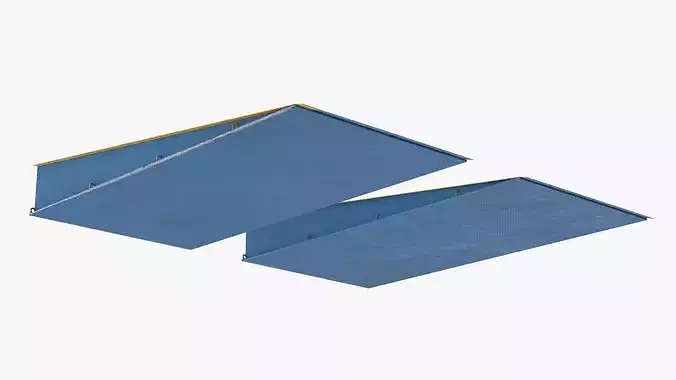 Drive-Up Ramp Blue 3D model 6