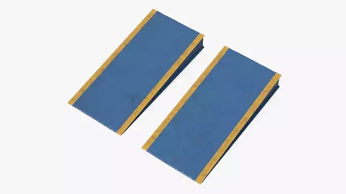 Drive-Up Ramp Blue 3D model 5
