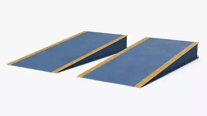 Drive-Up Ramp Blue 3D model