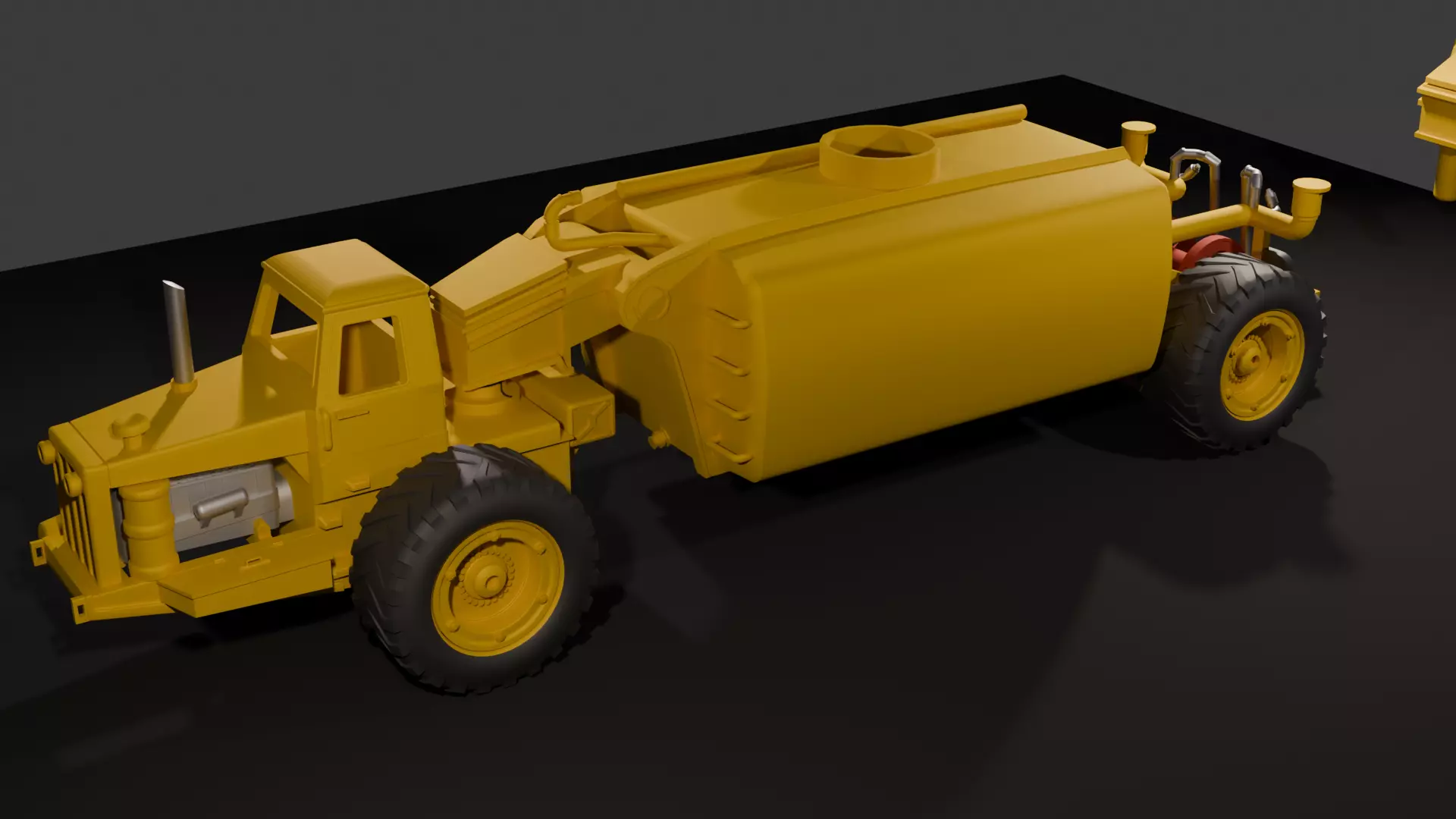 1952 LeTourneau Tournapull Model C with Water Tank 3D print model