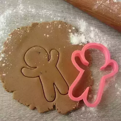 Gingerbread man hands in the air cookie cutter for professional