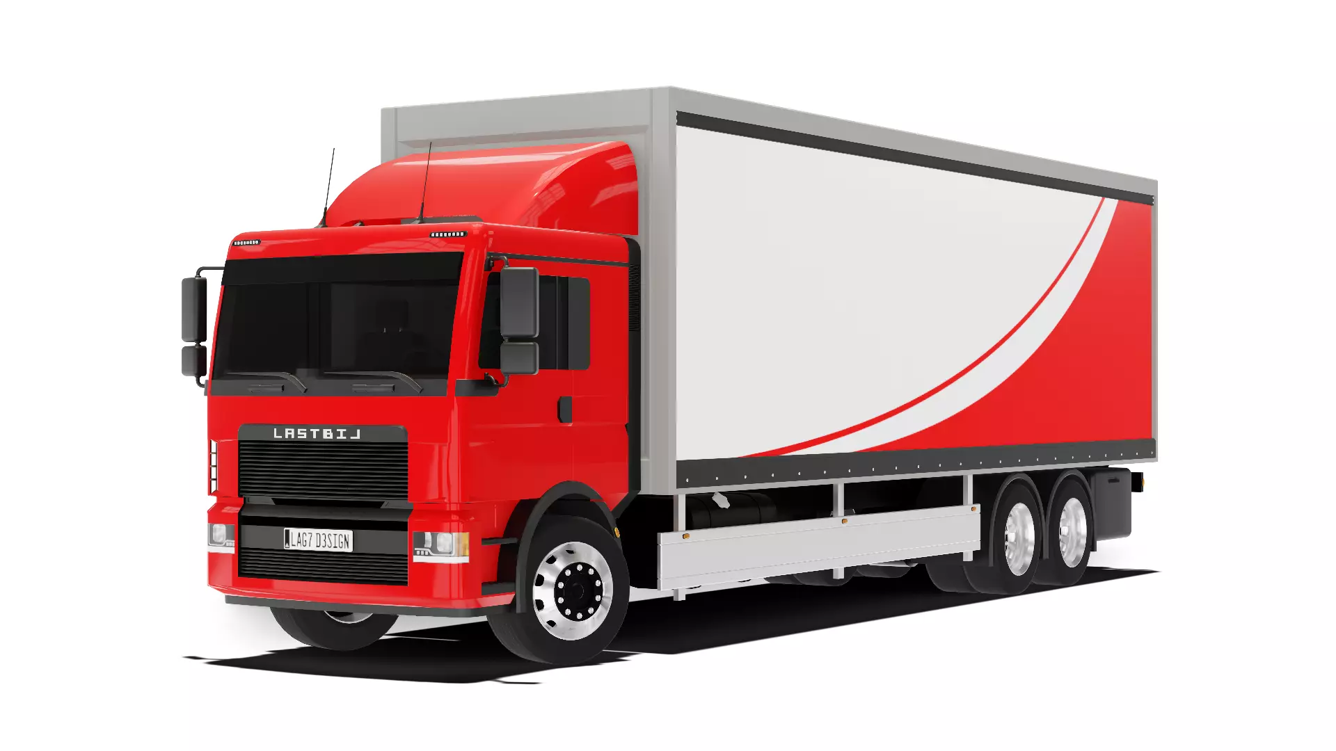 Cargo Truck Low-poly 3D model