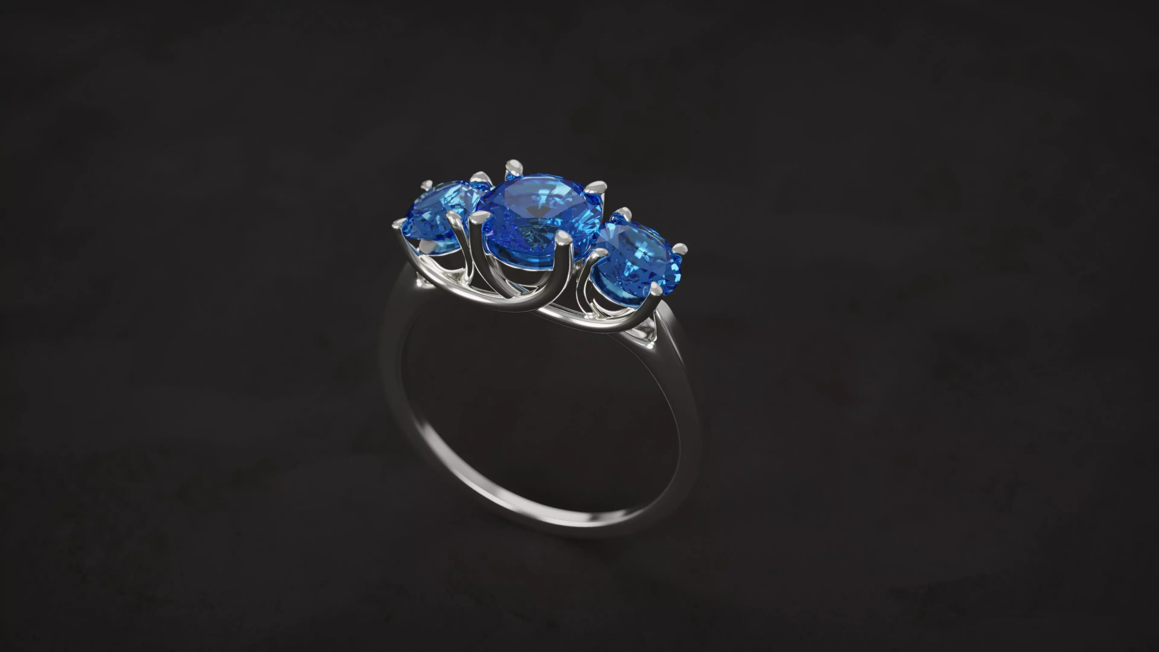 Three-Stone Trellis Ring - Diamond Trilogy Bridal 3D print model