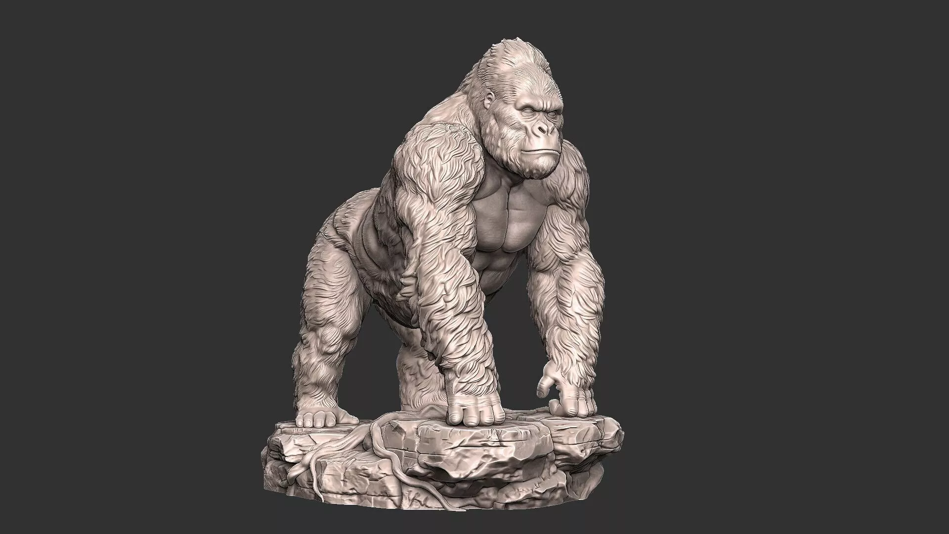 Silverback Gorilla - Wildlife - Mammals 3D print model