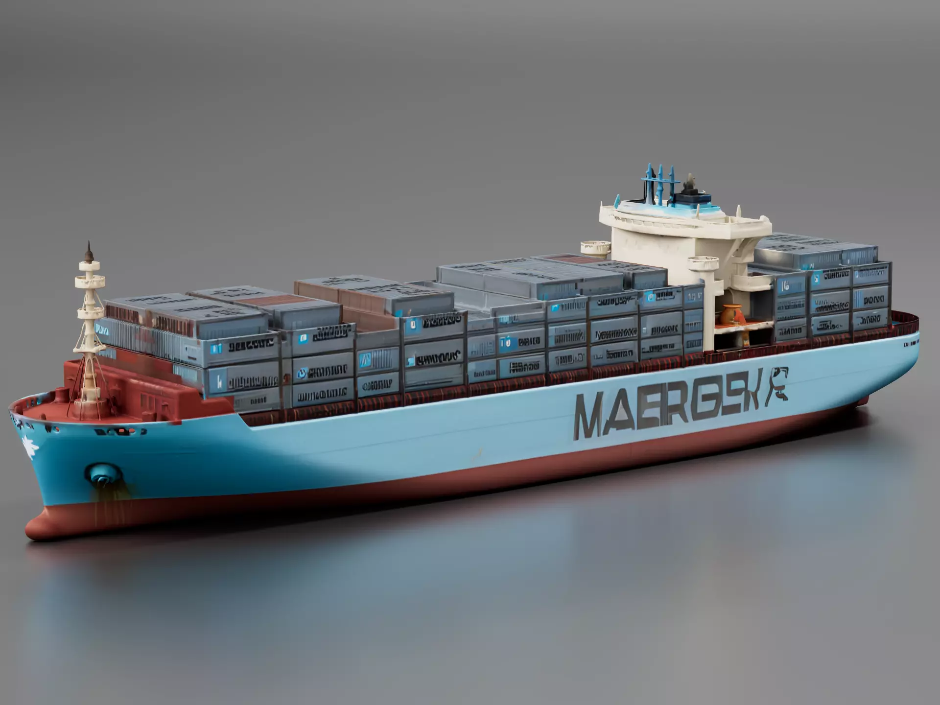 Maersk EClass Container Ship 3D print model