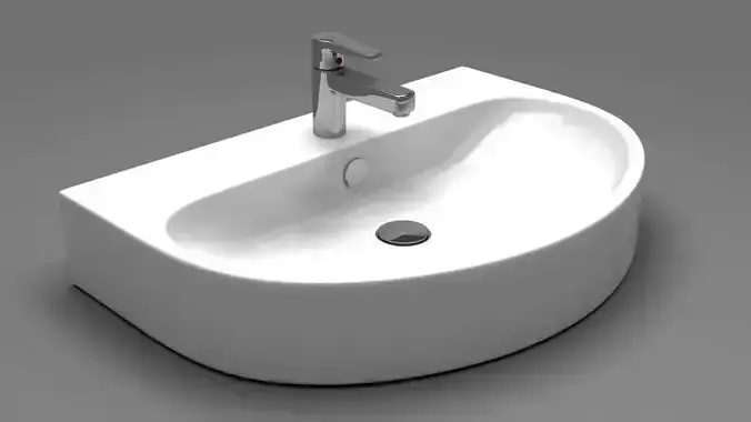 Bathroom Sink with Tap