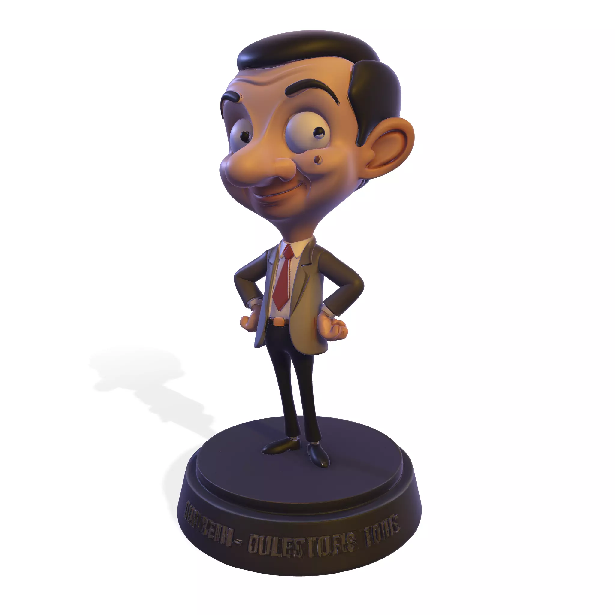 Stylized PBR British Comic Caricature Figurine 3D print model
