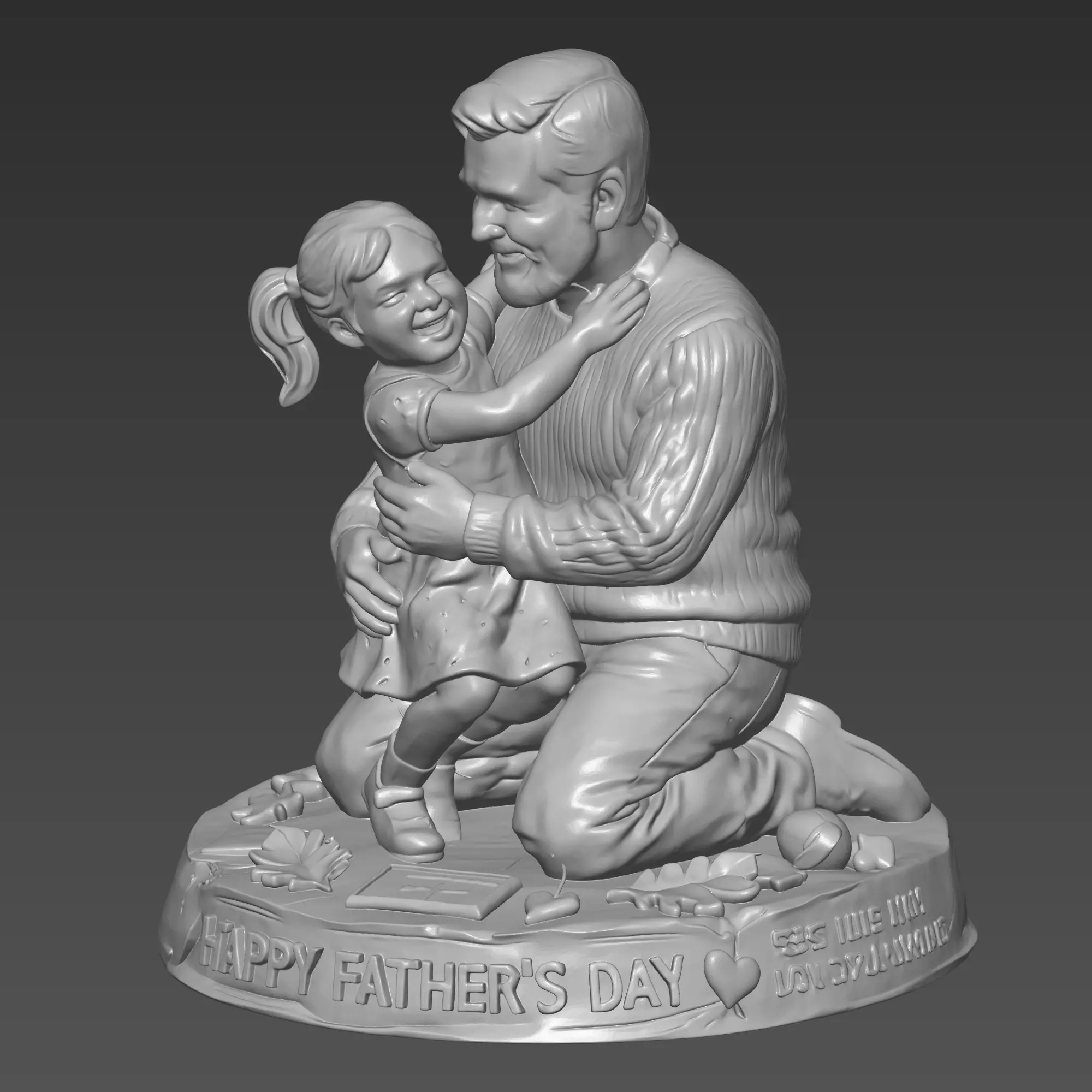 Fathers Day STL File-Gift for Dad Figure 3D Printable STL 3D print model