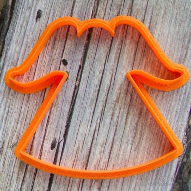 Angel with large wings cookie cutter for professional Free 3D print model