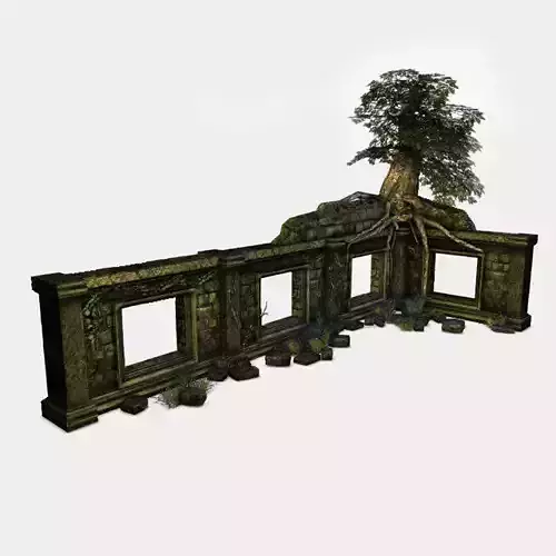 Low poly jungle ruins Low-poly 3D model