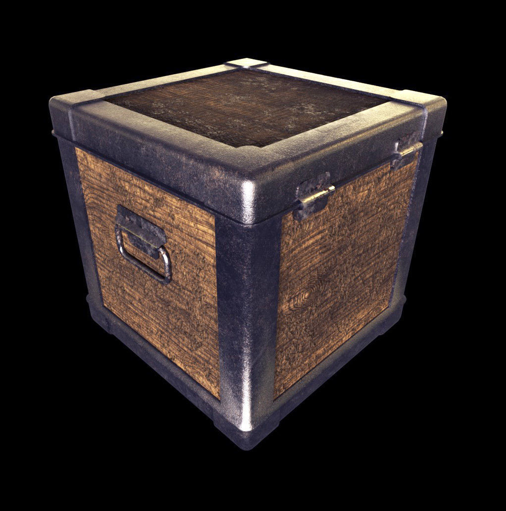 Crate  - PBR - Textured Low-poly 3D model_2