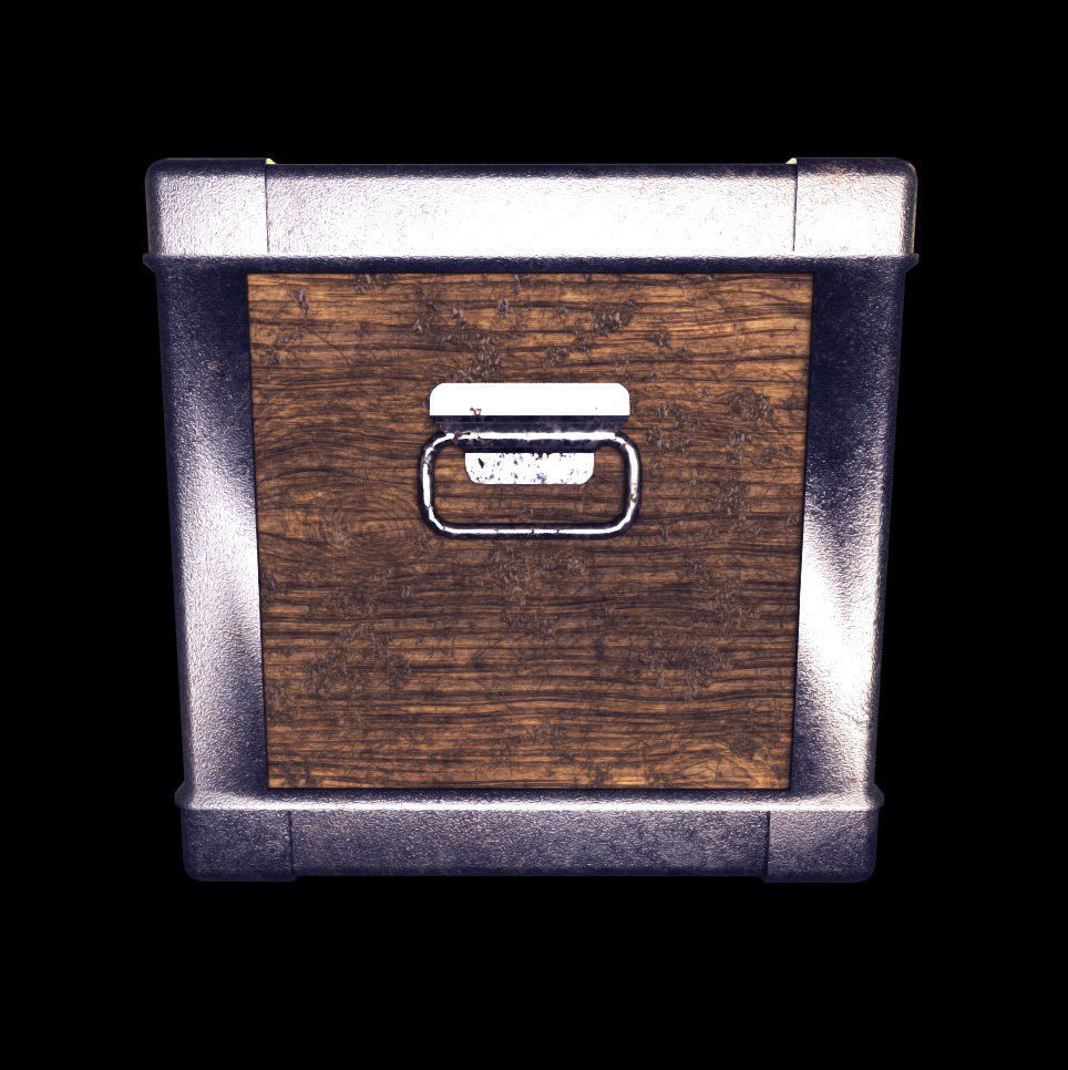 Crate  - PBR - Textured Low-poly 3D model_1