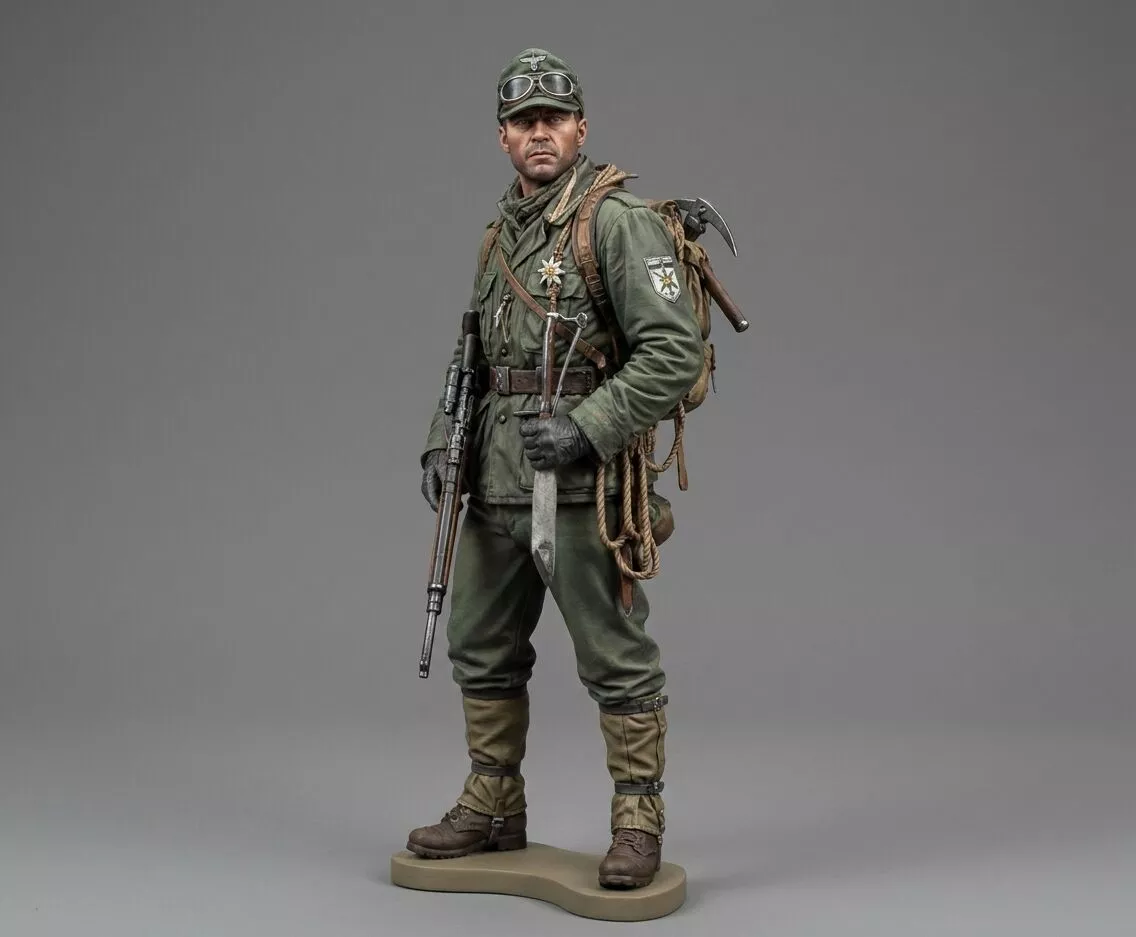 Gebirgsjager WW2 Mountain Trooper 3D print model