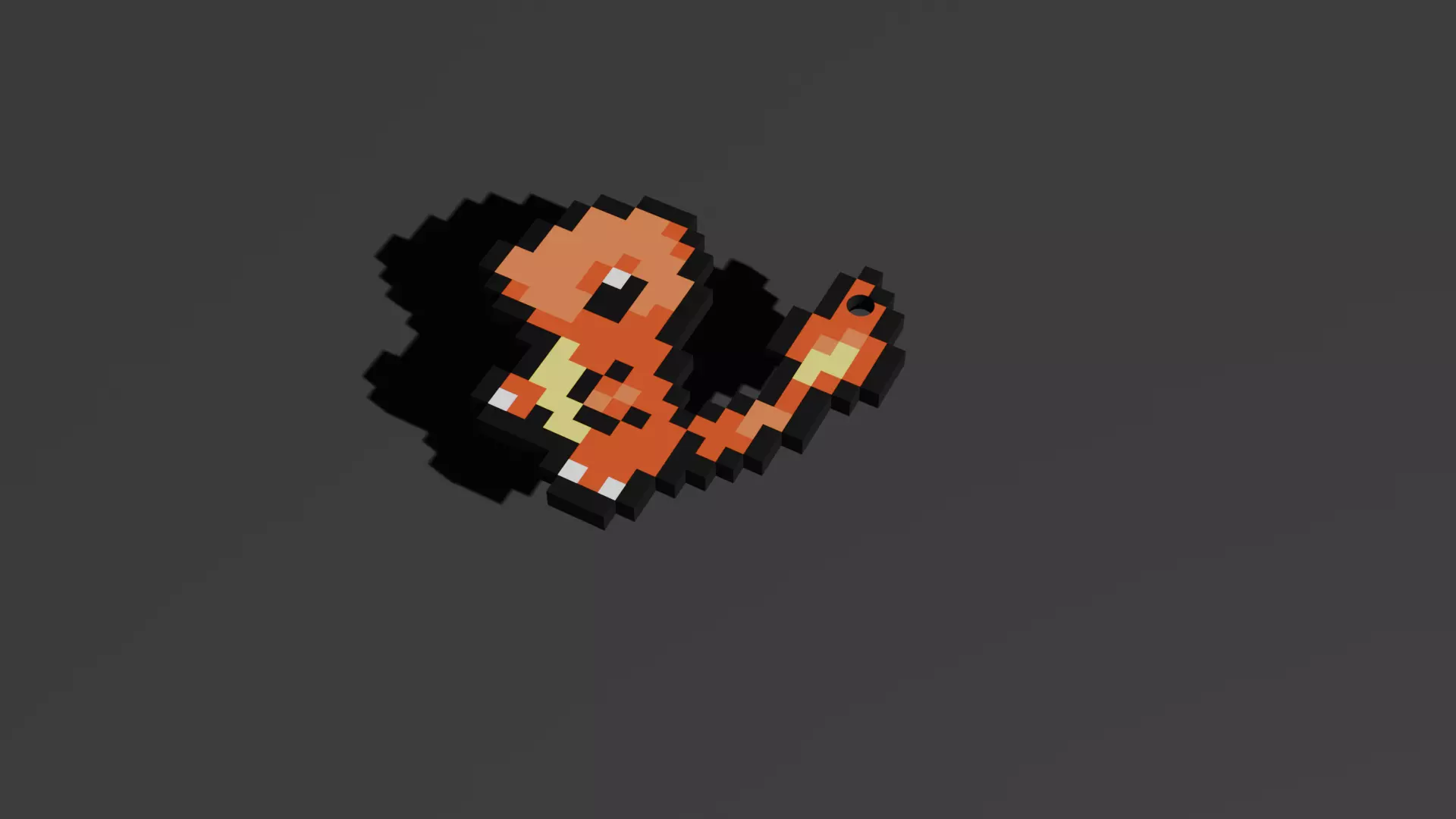 Minecraft Style Charmander - 3MF Multi-Part File 3D print model