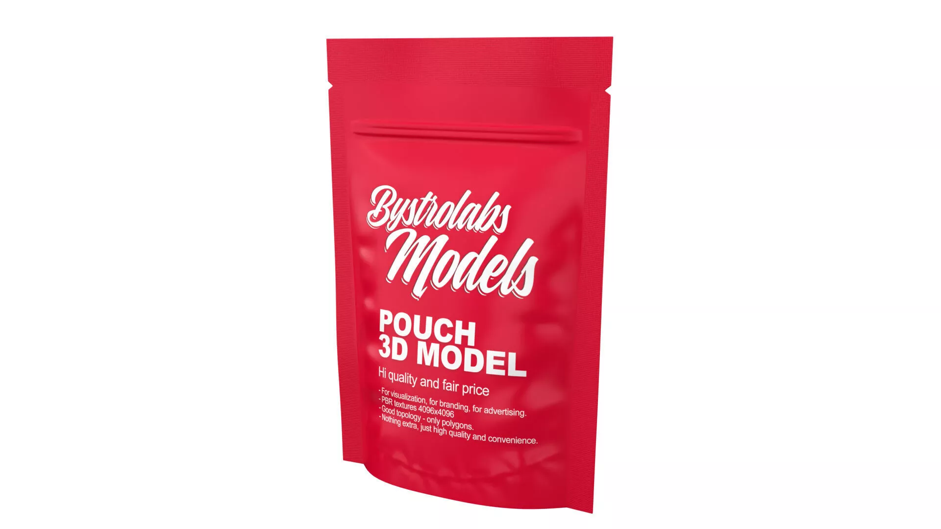 Food Standup Pouch Low-poly 3D model