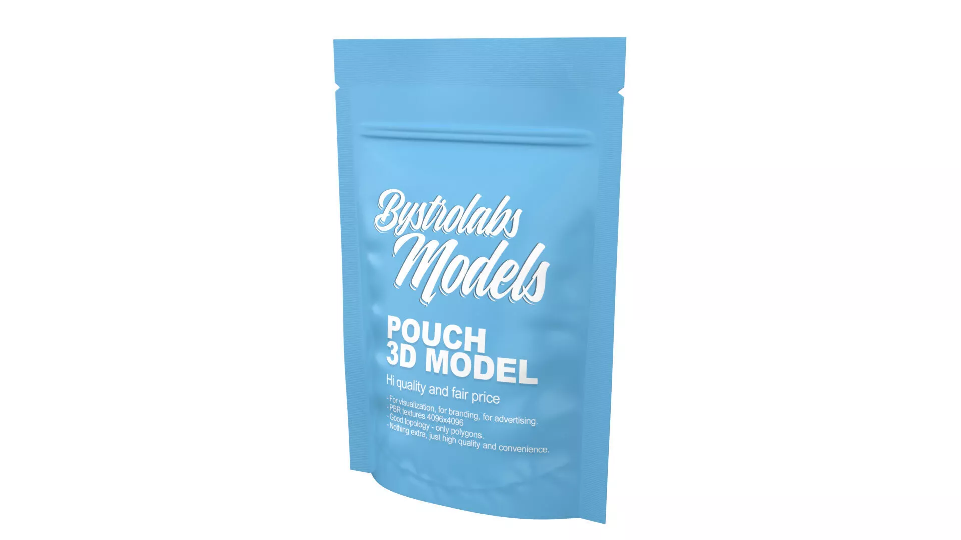 Food Standup Pouch Bag Low-poly 3D model