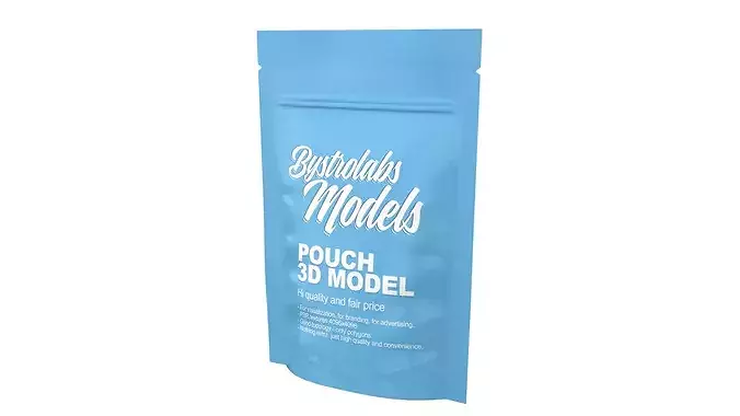 Food Standup Pouch Bag Low-poly 3D model