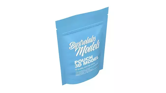 Food Standup Pouch Bag Low-poly 3D model 5