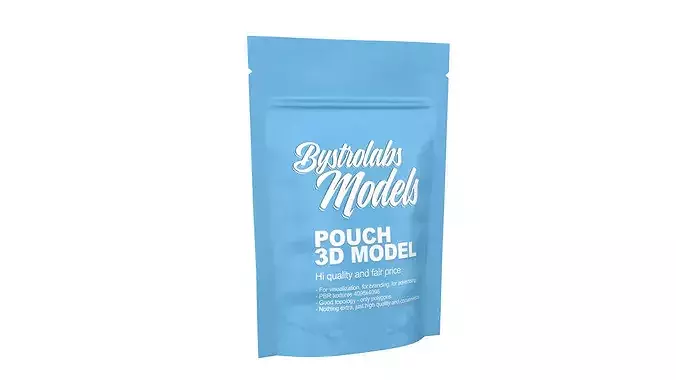 Food Standup Pouch Bag Low-poly 3D model 3