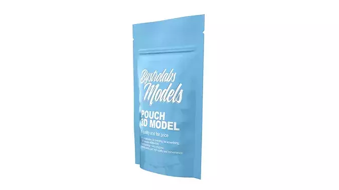 Food Standup Pouch Bag Low-poly 3D model 4