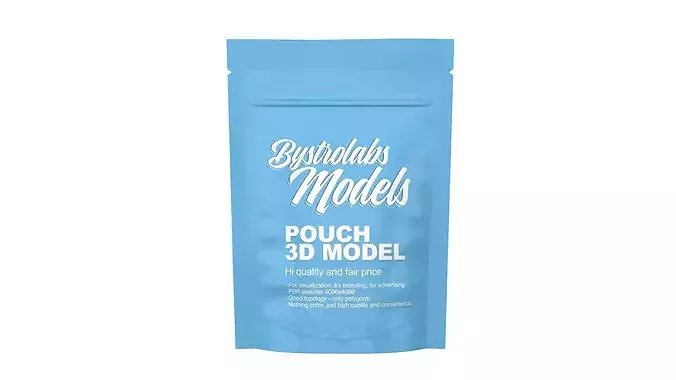 Food Standup Pouch Bag Low-poly 3D model 2