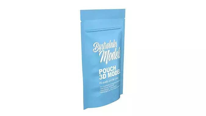 Food Standup Pouch Bag Low-poly 3D model 6