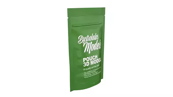 Standup Pouch Low-poly 3D model 6