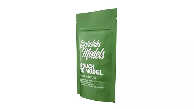 Standup Pouch Low-poly 3D model 4
