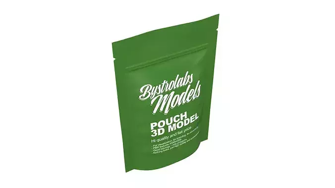 Standup Pouch Low-poly 3D model 5