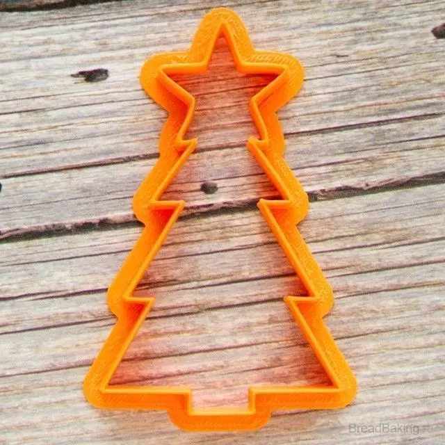 Christmas tree with a big star cookie cutter for professional Free 3D print model