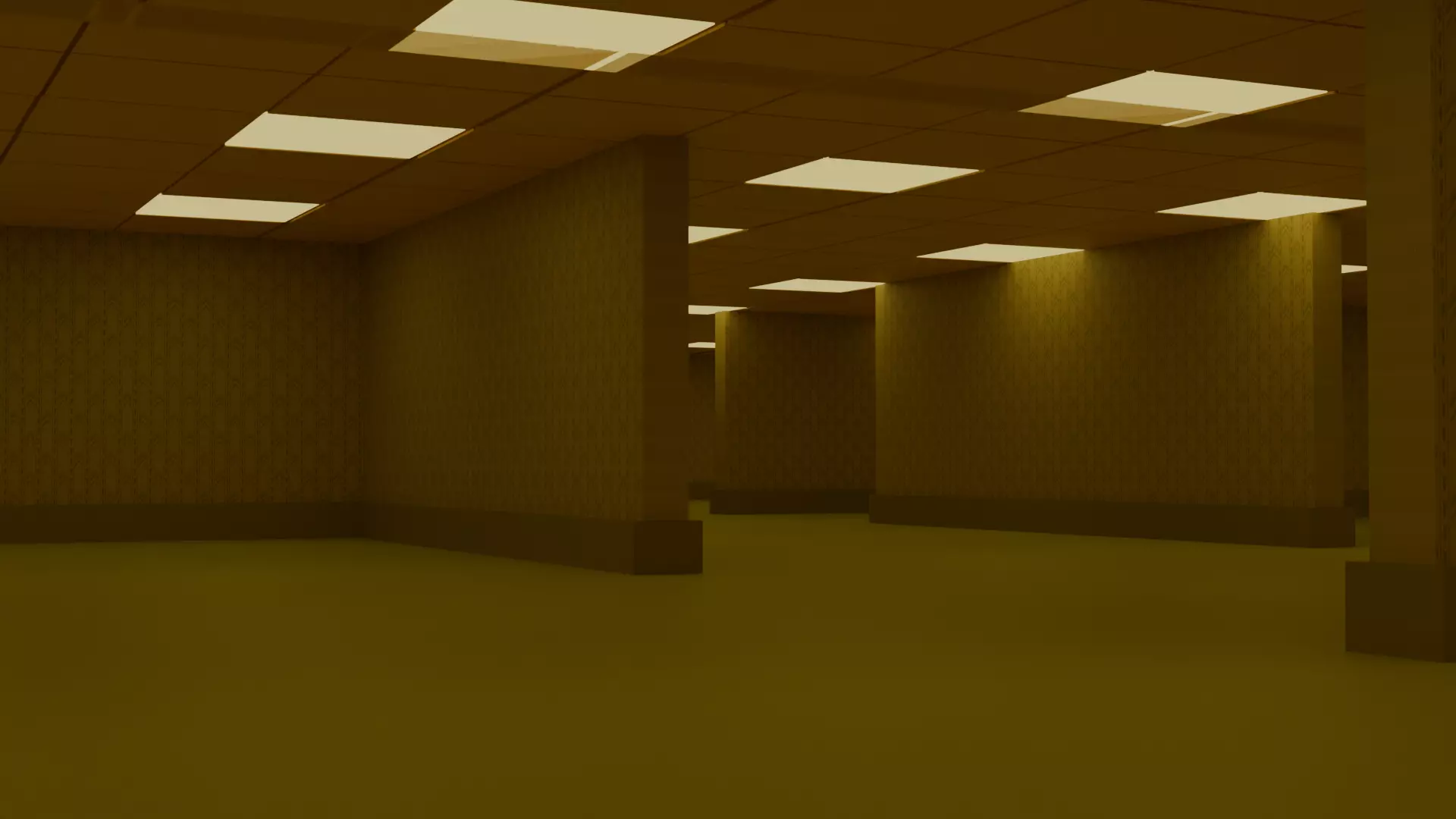 Backrooms maze Free low-poly 3D model