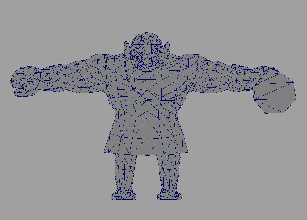 charater ogre Low-poly 3D model_4