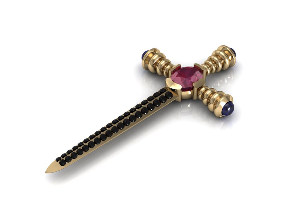 sword cross fashion 3D print model_1