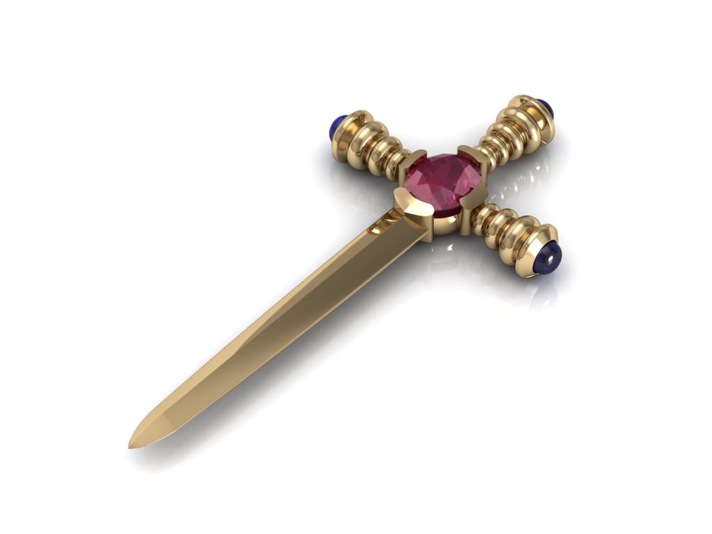 sword cross fashion 3D print model_2