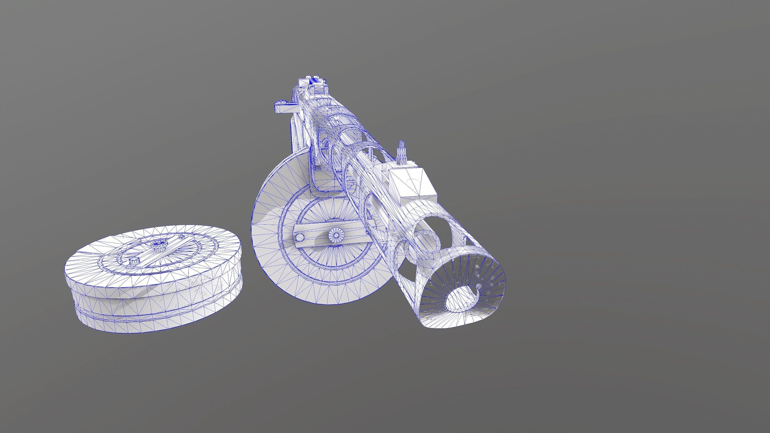 Ppsh-41 Low-poly 3D model_15