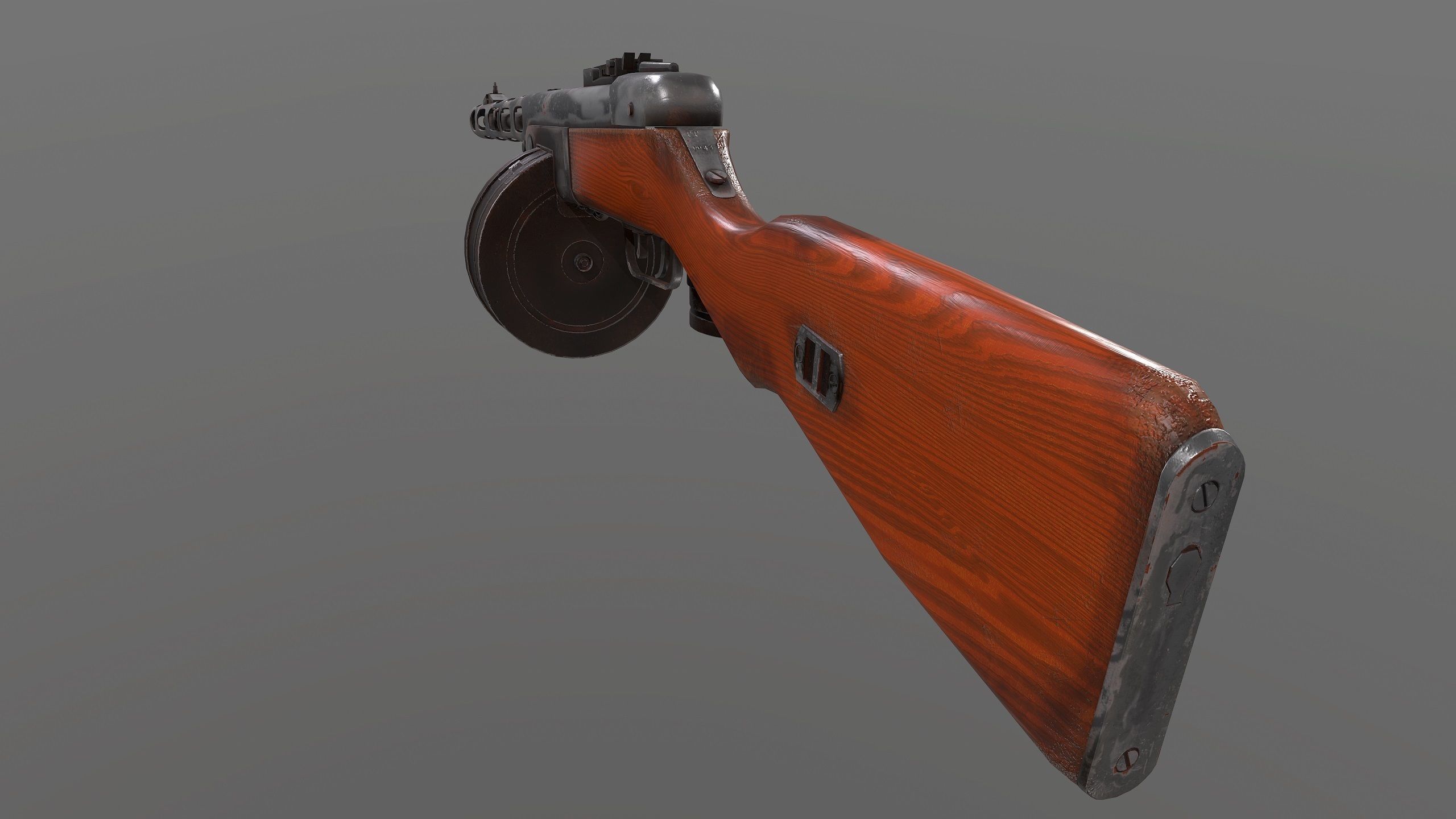 Ppsh-41 Low-poly 3D model_6